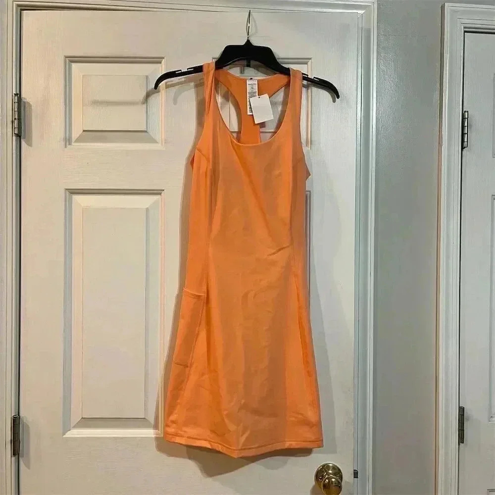 Sweaty Betty Orange Racerback Athletic Dress